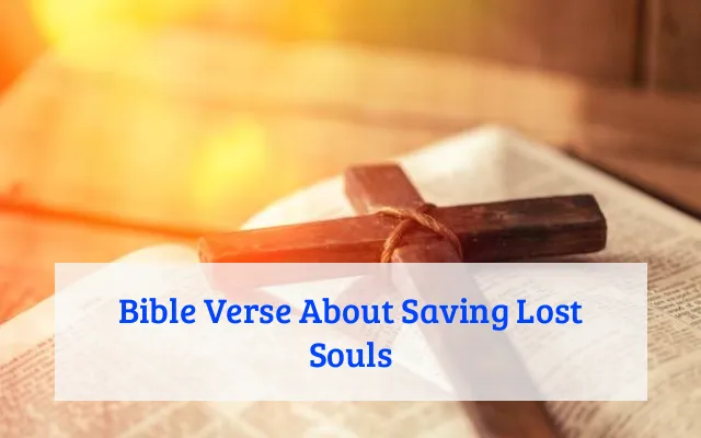 Bible Verse About Saving Lost Souls