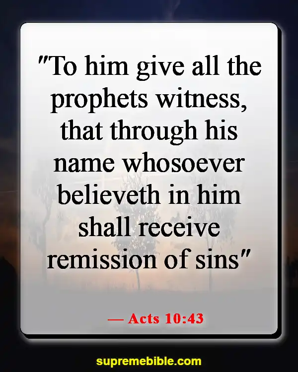 Bible Verse About Only God Can Forgive Sins (Acts 10:43)
