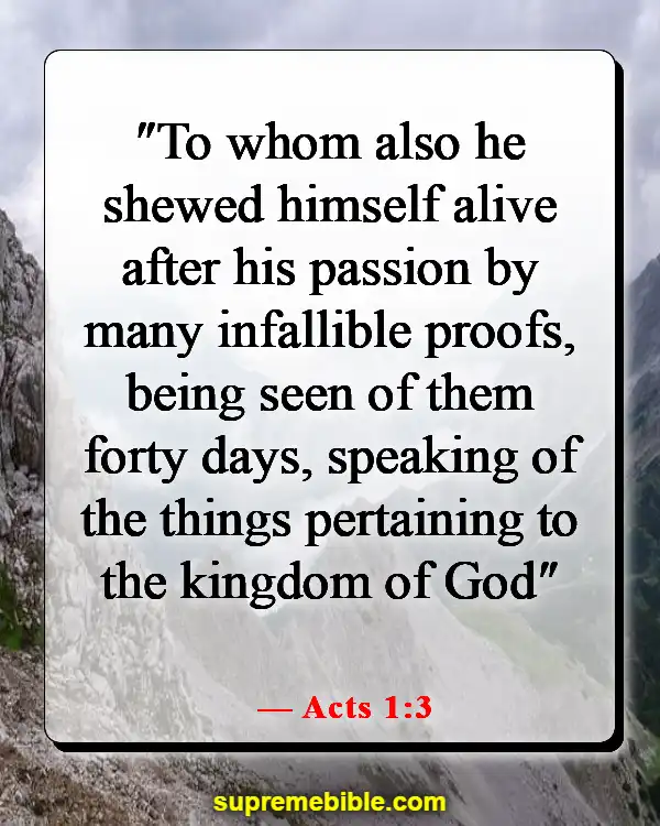 Bible Verses About God's Kingdom On Earth (Acts 1:3)