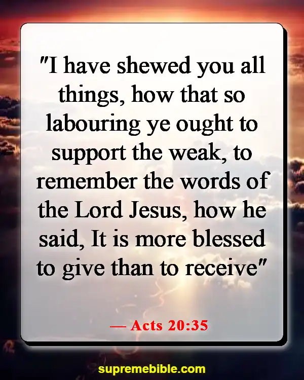 Bible Verses About Serving The Church (Acts 20:35)