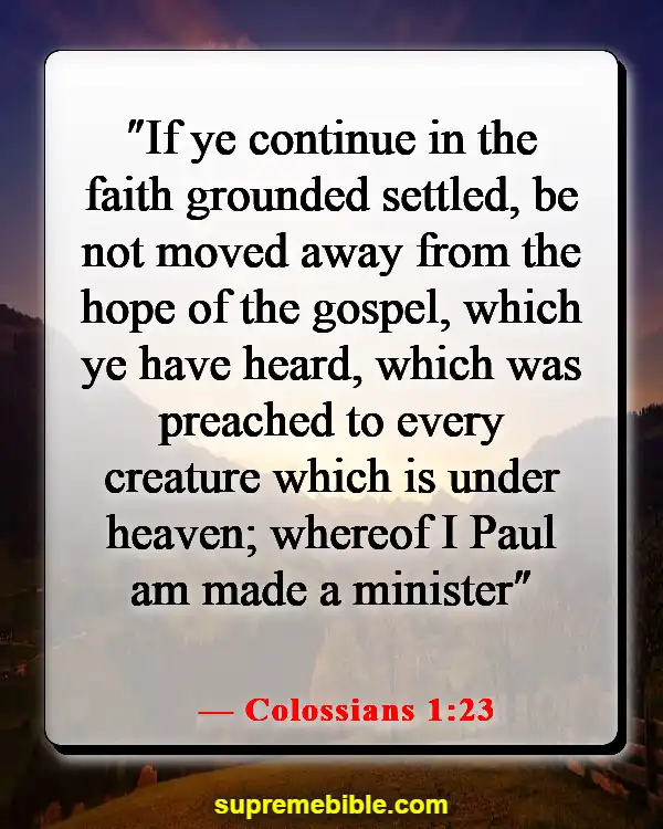 Bible Verses About Sharing The Good News (Colossians 1:23)