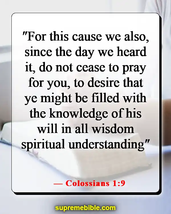 Bible Verse About Praying Together (Colossians 1:9)