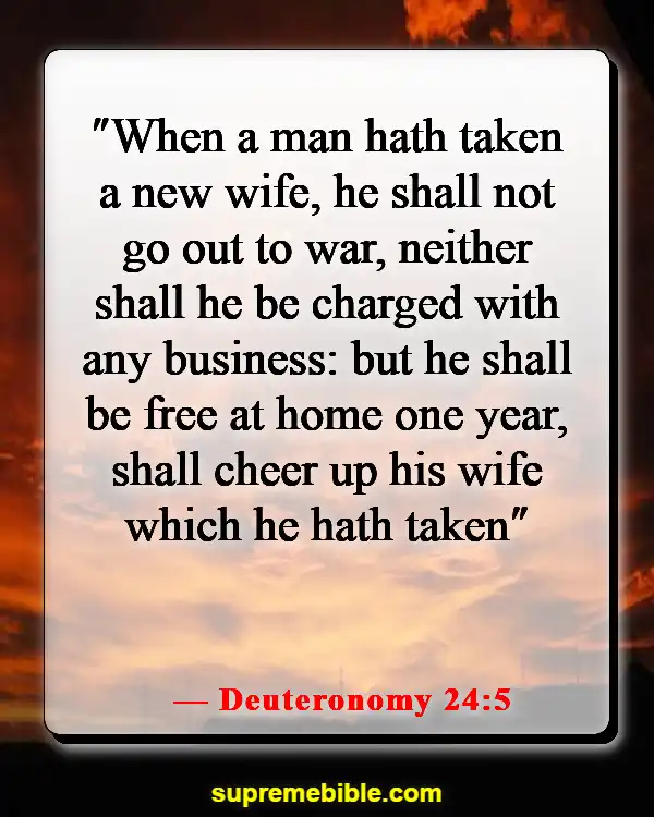 Bible Verses About Mistreating Your Wife (Deuteronomy 24:5)