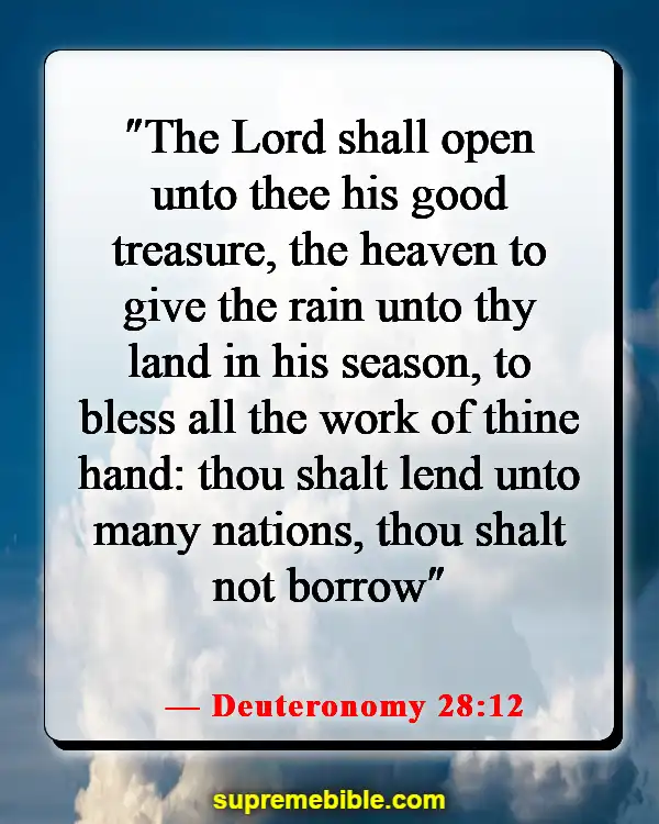 Bible Verses About God Wanting Good For Us (Deuteronomy 28:12)