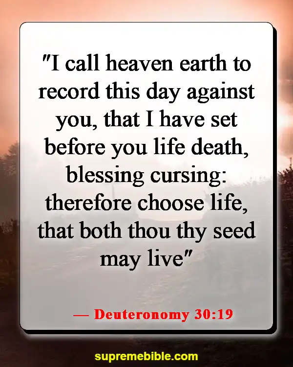 Bible Verses About Right And Wrong Choices (Deuteronomy 30:19)