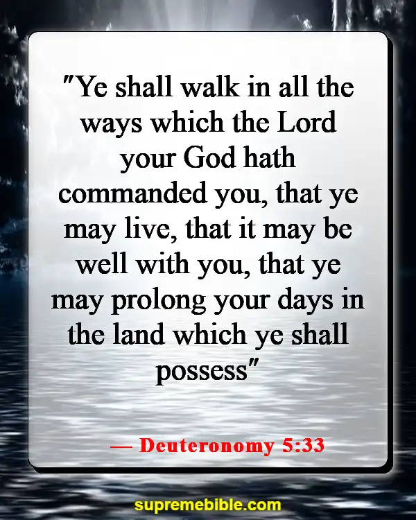 Bible Verses About Walking (Deuteronomy 5:33)