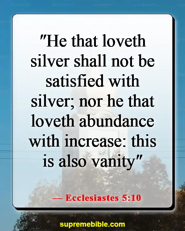 Bible Verses About Worrying About Money (Ecclesiastes 5:10)