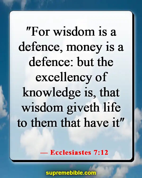 Bible Verses About Worrying About Money (Ecclesiastes 7:12)