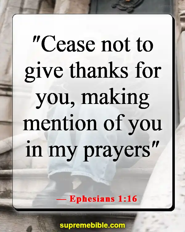 Bible Verse About Praying Together (Ephesians 1:16)