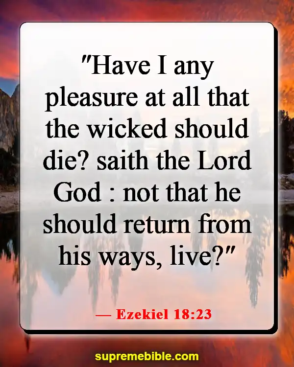 Bible Verse About Saving Lost Souls (Ezekiel 18:23)