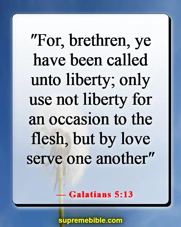 Bible Verses About Serving The Church (Galatians 5:13)