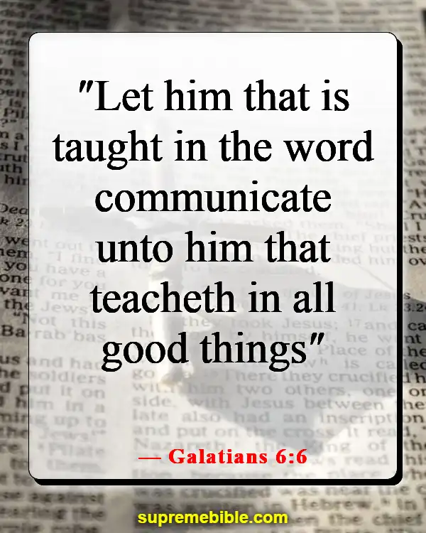 Bible Verses About Sharing Your Testimony (Galatians 6:6)