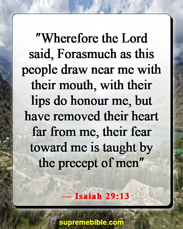 Bible Verse About Heart Of Worship (Isaiah 29:13)