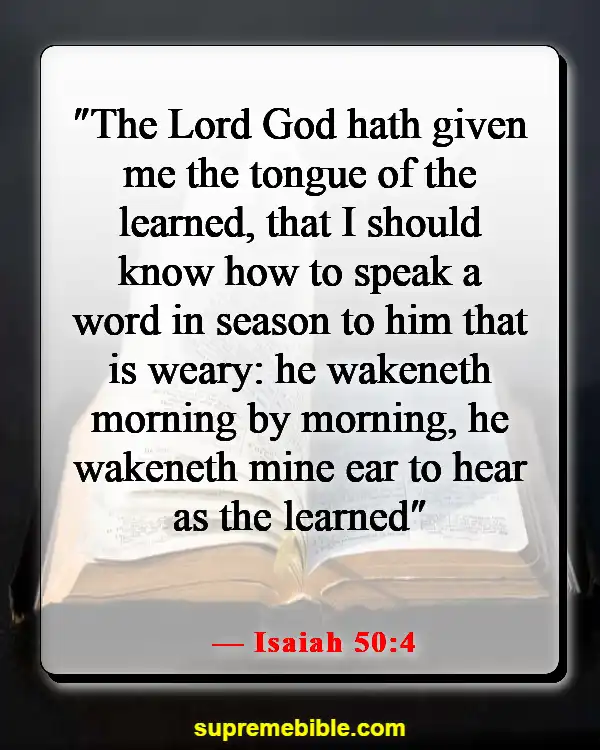 Bible Verse About Seeking God Early In The Morning (Isaiah 50:4)