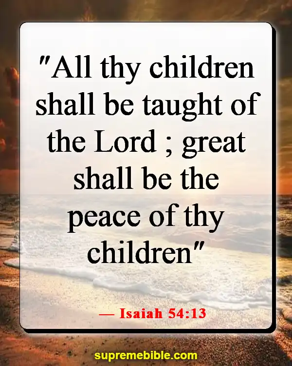 Bible Verses To Pray Over Your Daughter (Isaiah 54:13)