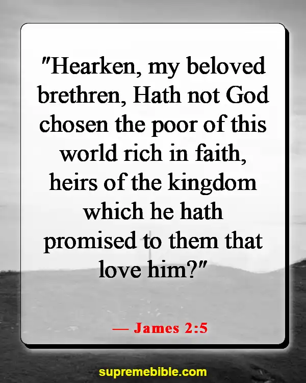 Bible Verses About Entering The Kingdom Of Heaven (James 2:5)