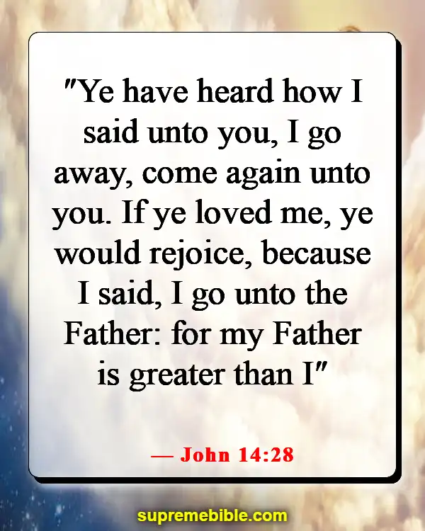 Bible Verses About Jesus Coming Down From Heaven (John 14:28)
