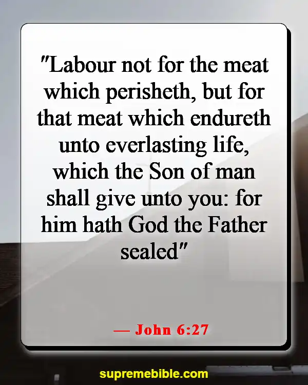 Bible Verses About Worrying About Money (John 6:27)