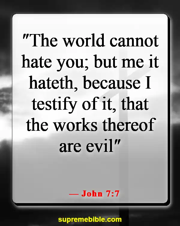 Bible Verses About Haters (John 7:7)