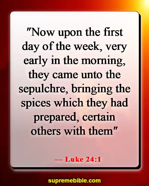 Bible Verse About Seeking God Early In The Morning (Luke 24:1)