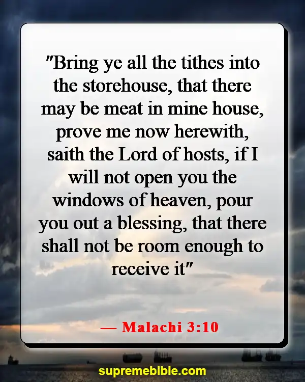 Bible Verses About Worrying About Money (Malachi 3:10)