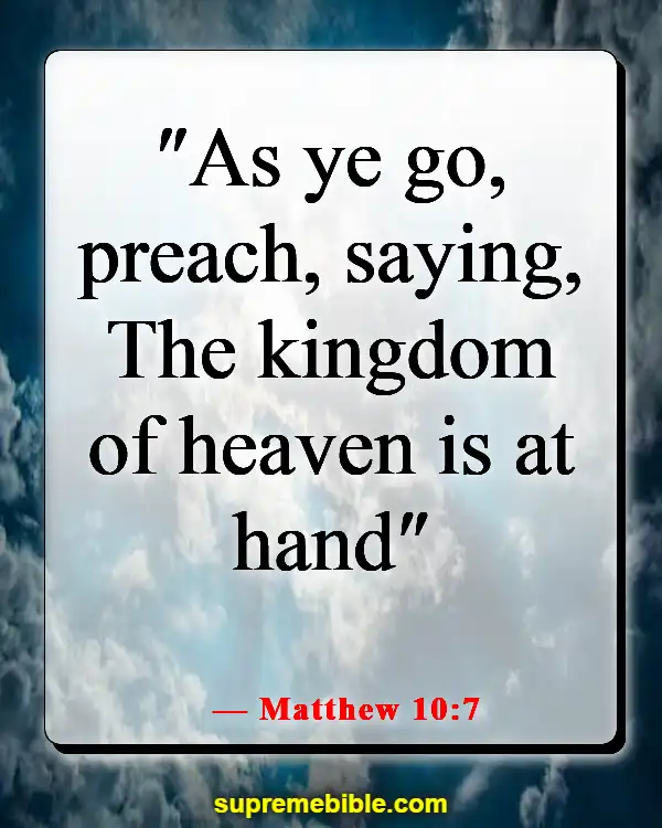 Bible Verses About Sharing The Good News (Matthew 10:7)