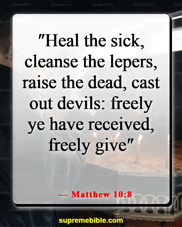 Bible Verse For Healing After Surgery (Matthew 10:8)