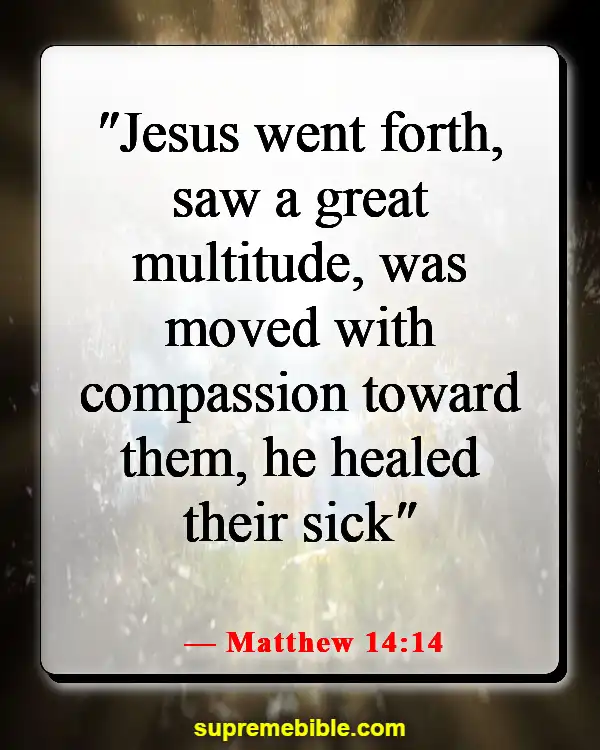 Bible Verse For Healing After Surgery (Matthew 14:14)