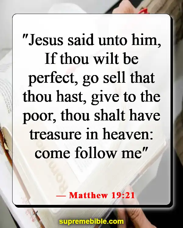 Bible Verses About Worrying About Money (Matthew 19:21)