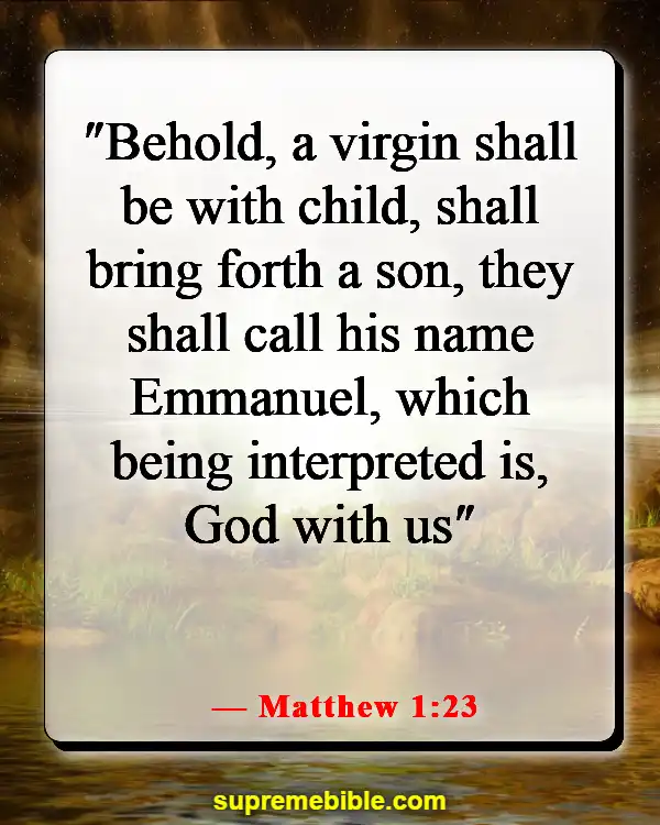 Bible Verses About Jesus Coming Down From Heaven (Matthew 1:23)