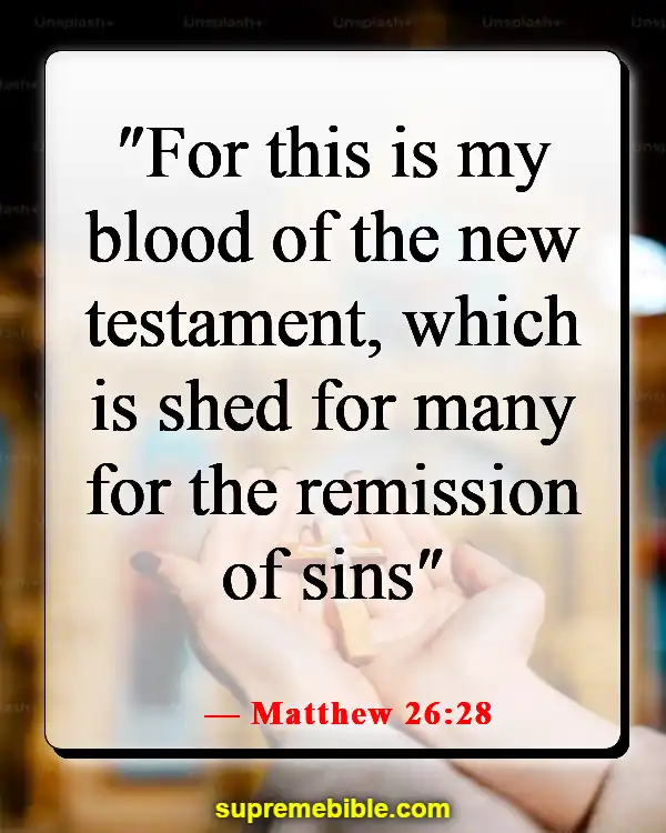 Bible Verse About Only God Can Forgive Sins (Matthew 26:28)