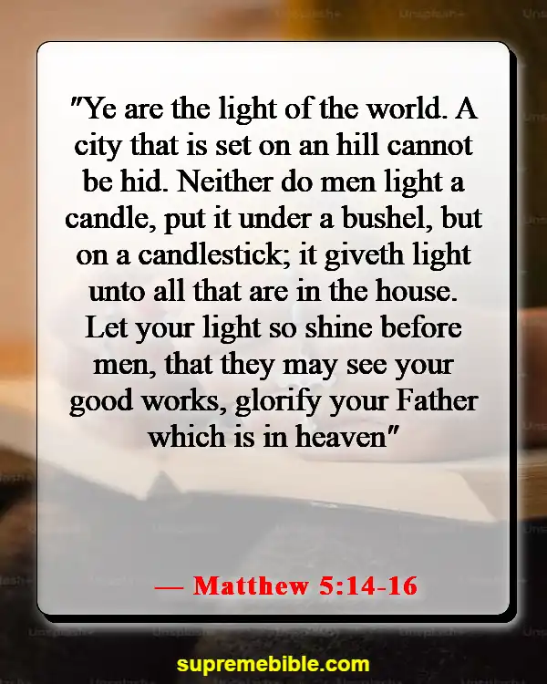 Bible Verses About Sharing The Good News (Matthew 5:14-16)