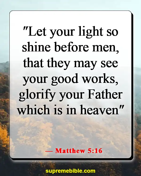 Bible Verses About Serving The Church (Matthew 5:16)