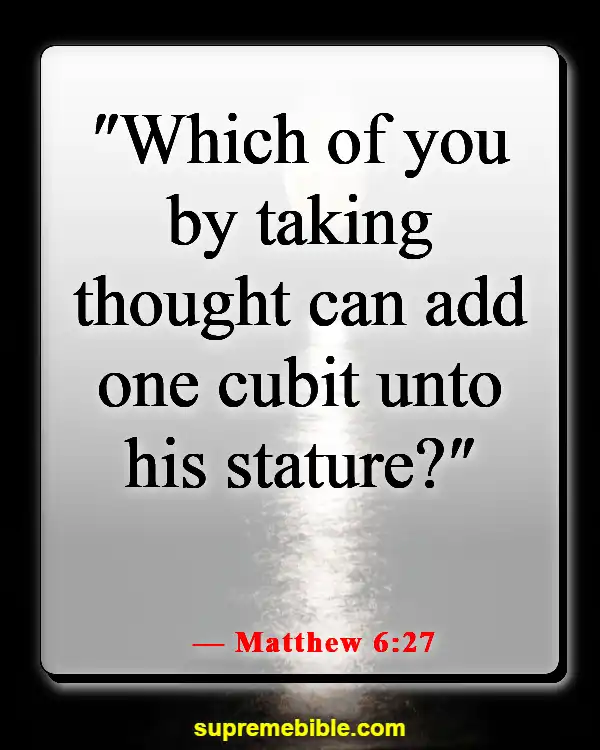 Bible Verses About Not Worrying About The Future (Matthew 6:27)