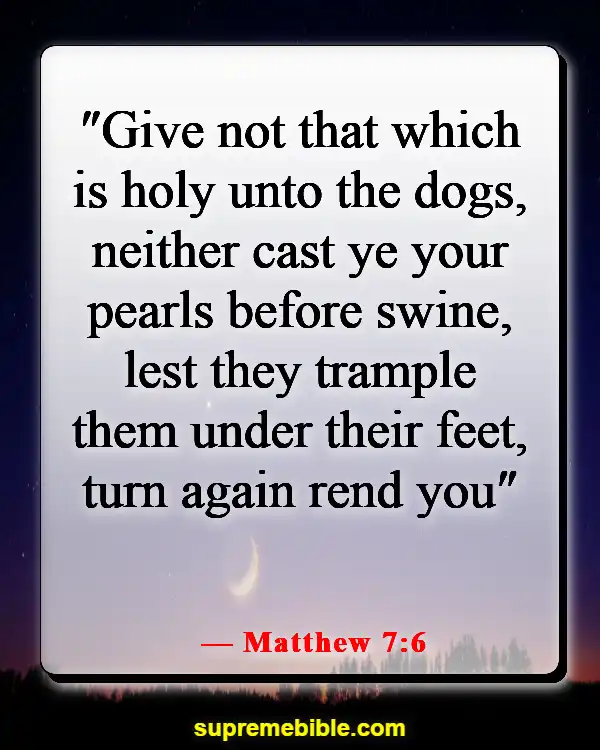 Bible Verses About Removing People From Your Life (Matthew 7:6)