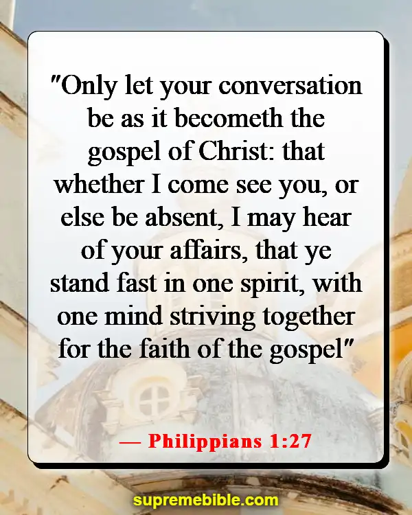 Bible Verses About Working Together As A Team (Philippians 1:27)