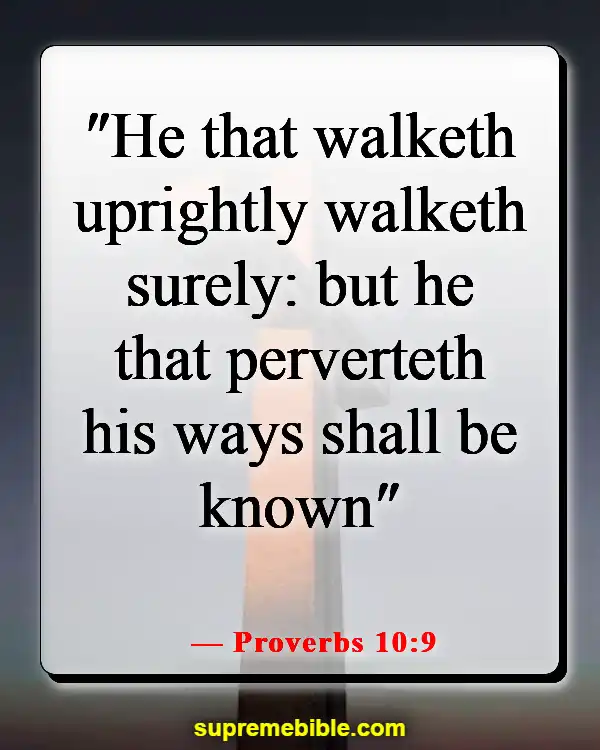 Bible Verses About Walking (Proverbs 10:9)