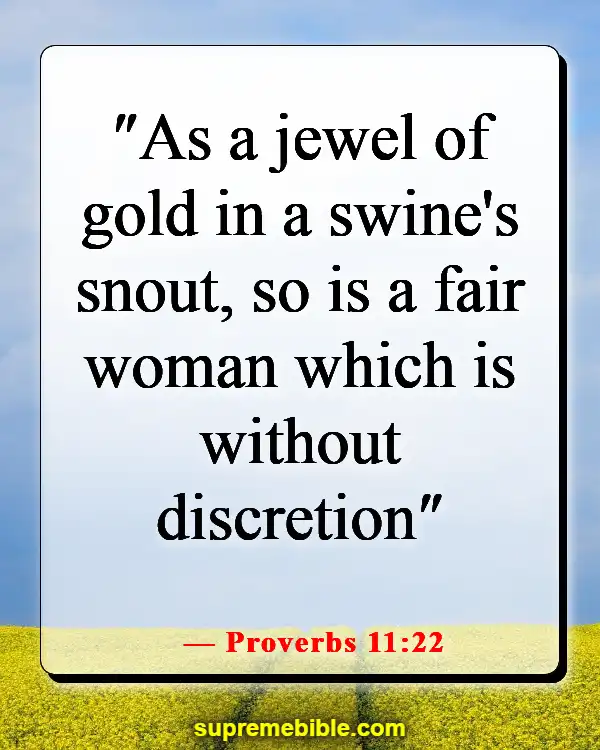 Bible Verses About Womans Beauty (Proverbs 11:22)