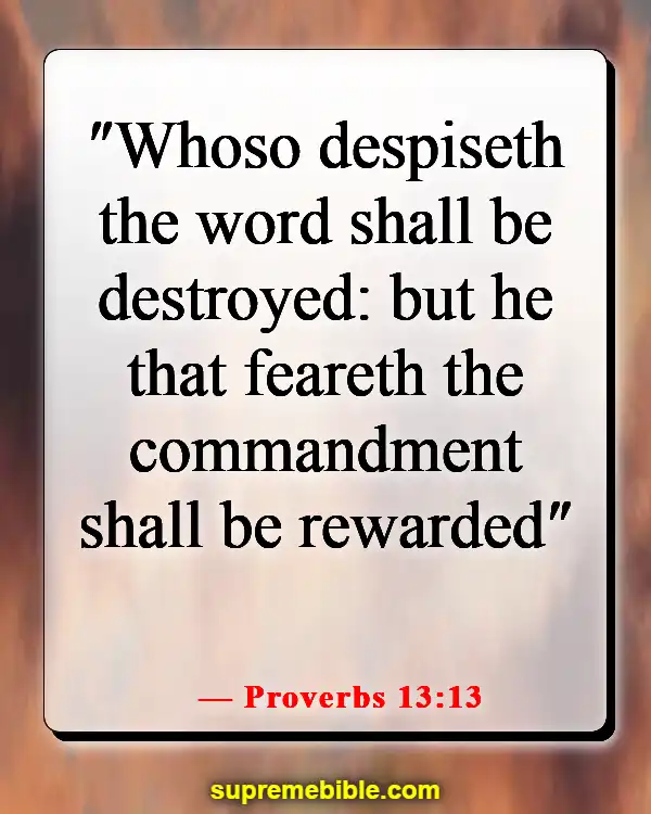 Bible Verses About Right And Wrong Choices (Proverbs 13:13)