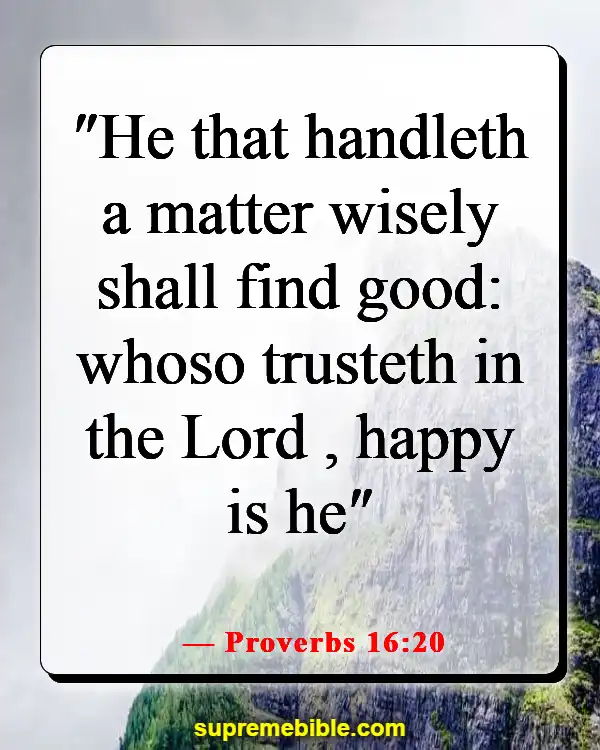 Bible Verses About God Wants Us To Be Happy (Proverbs 16:20)