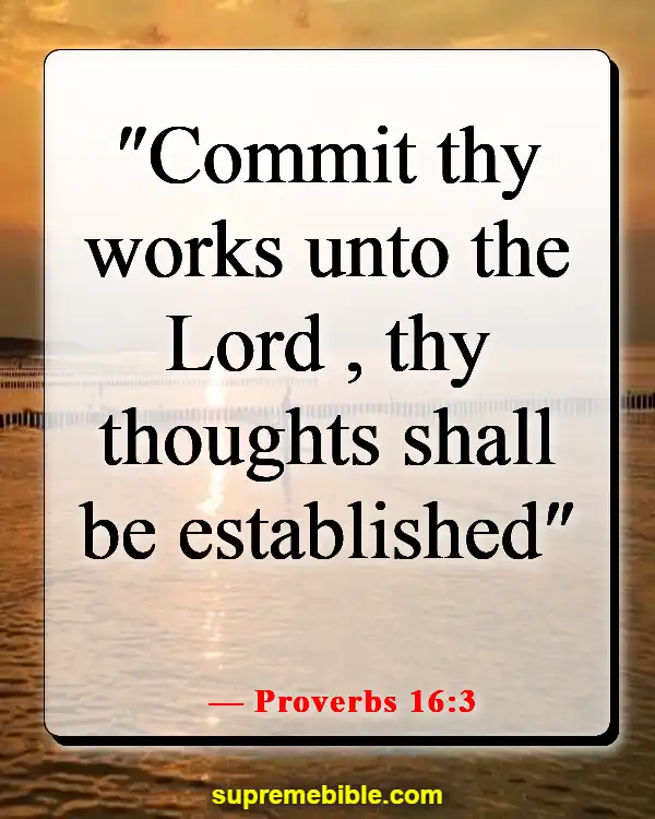 Bible Verses About Guarding Your Thoughts (Proverbs 16:3)