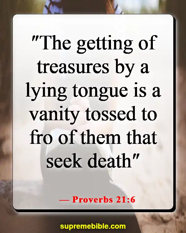 Bible Verses About Liars Going To Hell (Proverbs 21:6)