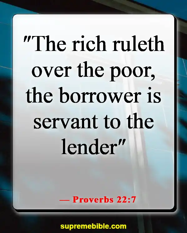Bible Verses About Worrying About Money (Proverbs 22:7)