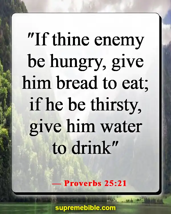 Bible Verses About Haters (Proverbs 25:21)