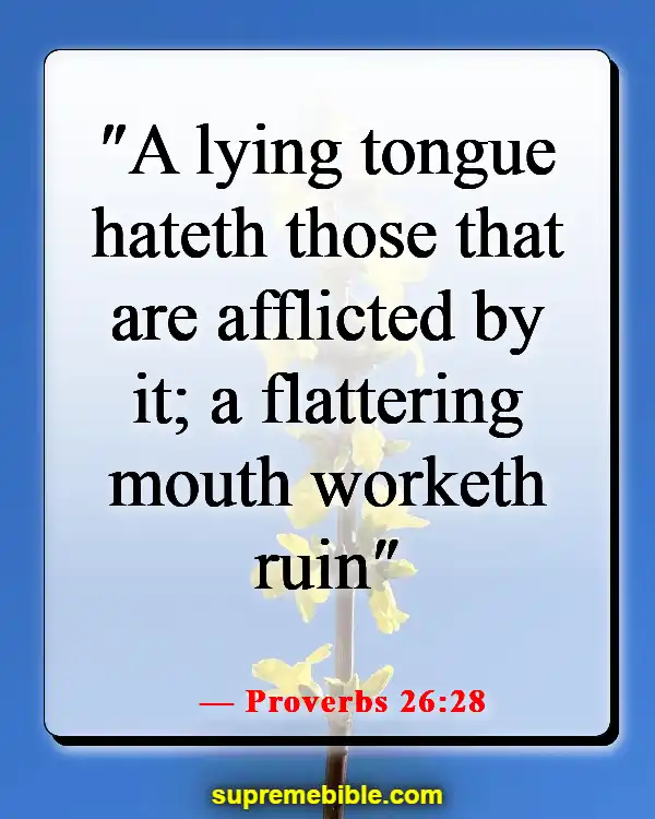 Bible Verses About Gossip And Slander (Proverbs 26:28)