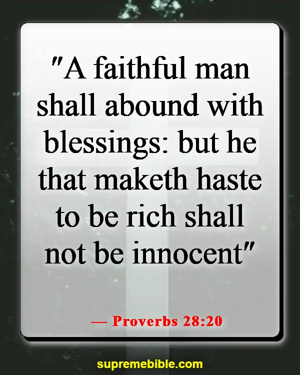 Bible Verses About Worrying About Money (Proverbs 28:20)
