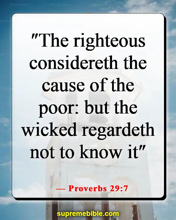 Bible Verse About Fairness And Equality (Proverbs 29:7)