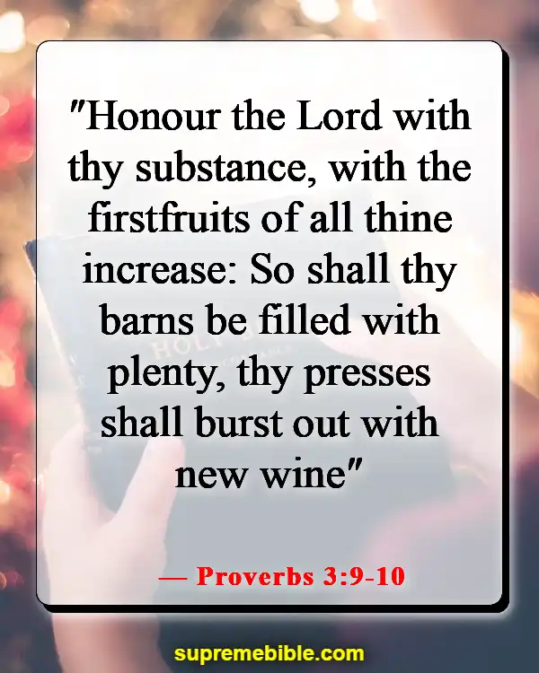 Bible Verses About Worrying About Money (Proverbs 3:9-10)
