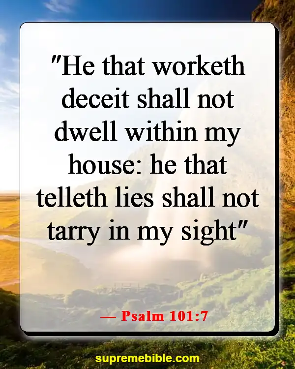 Bible Verses About Liars Going To Hell (Psalm 101:7)