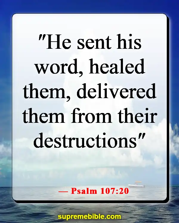 Bible Verse For Healing After Surgery (Psalm 107:20)